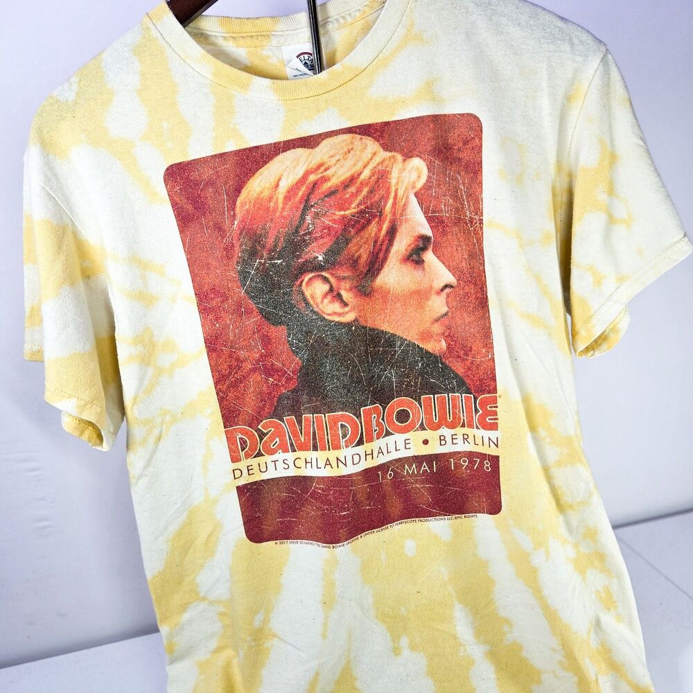 David Bowie Berlin 1978 Deutschlandhalle Graphic T-Shirt Medium Tie-Dye